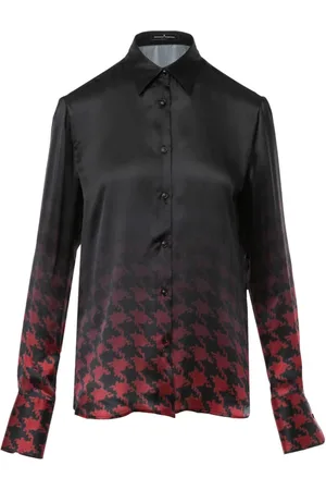 ERMANNO SCERVINO Bluzki, Kobieta, Wielobarwność, S, Bawełna, Casualowa koszula z unikalnym wzorem