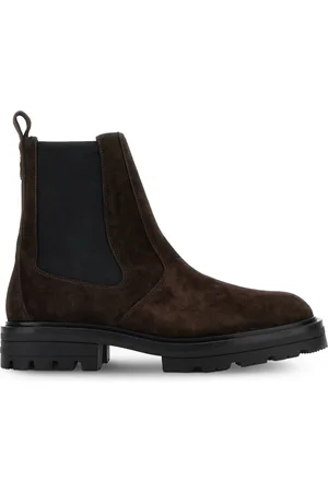 Hogan Buty, Mężczyzna, brązowy, 44 EU, Zamsz, Współczesne Botki Chelsea