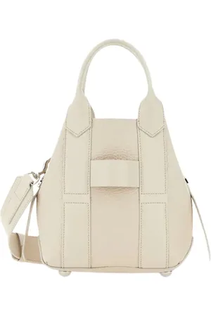 Hogan Torebki, Kobieta, Beżowy, ONE SIZE, Skóra, Klasyczna torba na zakupy Ivory Script