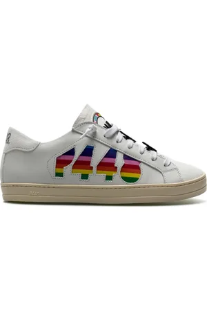 P448 Buty, Kobieta, Biały, 36 EU, Skóra, John G W Pr Białe Sneakersy