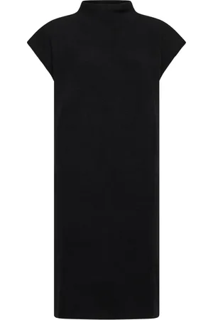 Filippa K Sukienki, Kobieta, Czarny, M, Denim, Czarne sukienki z wielopaskowym pasem w stylu denim