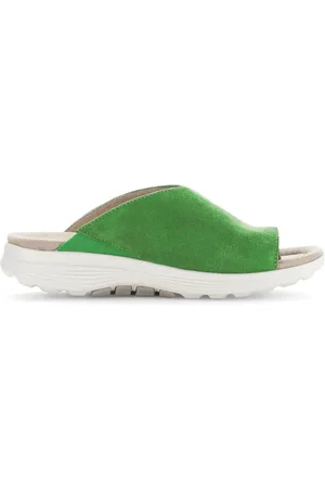Gabor Buty, Kobieta, Zielony, 44 EU, Zamsz, Klapki Rolling Slides