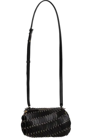 Paco rabanne Torebki, Kobieta, Czarny, ONE SIZE, Skóra, Articulated Disc Shoulder Bag