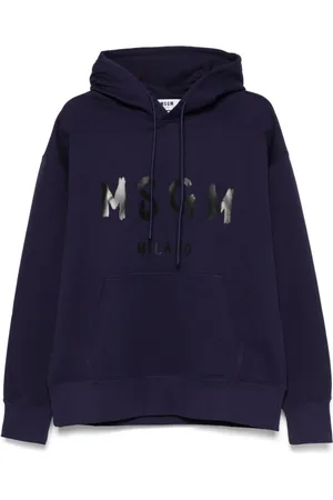Msgm Bluzy, Mężczyzna, Niebieski, M, Bawełna, Niebieska Bluza