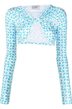 COPERNI Bluzki, Kobieta, Niebieski, L, Topwear In Azur/white