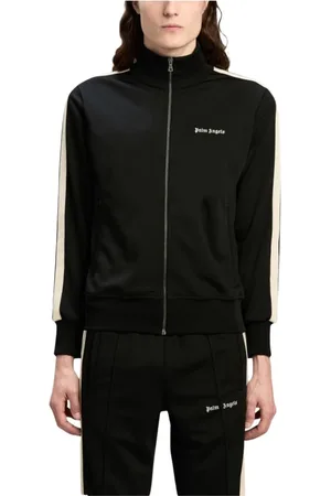 Palm Angels Bluzy, Mężczyzna, Czarny, L, Poliester, Stylowa bluza dresowa czarno-biała