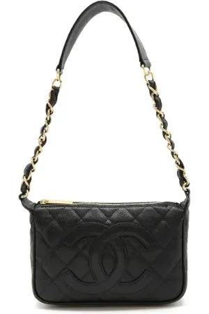 CHANEL Pre-owned, Kobieta, Czarny, ONE SIZE, Skóra, Pre-owned skórzane torby na ramię