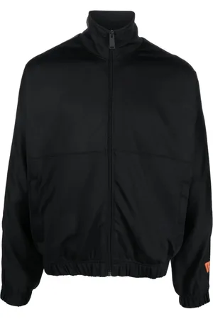Heron Preston Kurtki, Mężczyzna, Czarny, XS, Bawełna, Kurtka Zapinana na Zamek