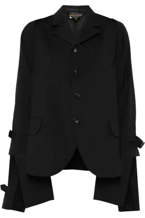 Comme des Garçons Kurtki, Kobieta, Czarny, S, Wełna, Czasowa Wełniana Marynarka