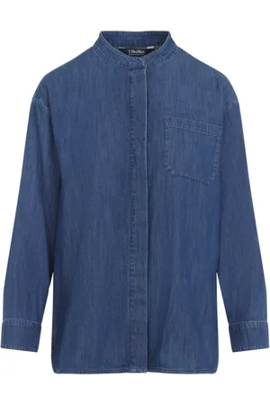 Max Mara Bluzki, Kobieta, Niebieski, M, Denim, Unito Denim Shirt