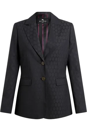 Etro Kurtki, Kobieta, Czarny, XL, Wełna, Jacket