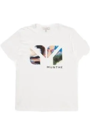 Munthe Koszulki, Kobieta, Biały, S, Bawełna, Oversize`owy T-Shirt