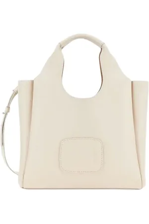 Hogan Torebki, Kobieta, Beżowy, ONE SIZE, Skóra, Torebka shopper ze skóry fakturowanej