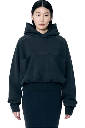 Entire Studios Bluzy, Kobieta, Czarny, S, Bawełna, Bluza z kapturem Cotton Fleece Double Hooded Sweatshirt