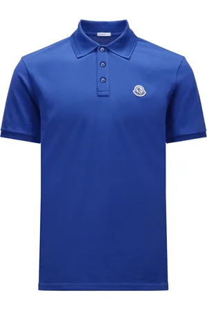 Moncler Koszulki, Mężczyzna, Niebieski, S, Trójkolorowy Polo z Logo