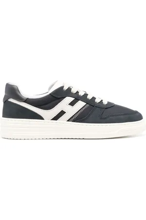Hogan Buty, Mężczyzna, Niebieski, 44 EU, Niebieskie Sznurowane Sneakersy z Gumową Podeszwą
