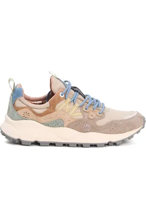 Flower Mountain Buty, Mężczyzna, Wielobarwność, 41 EU, Zamsz, Beige Sneakers Ripstop Suede Trekking Style