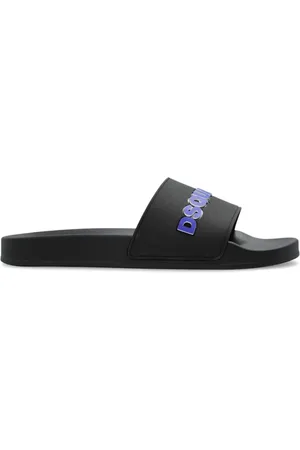 Dsquared2 Buty, Mężczyzna, Czarny, 40 EU, Niebiesko-czarne sandały