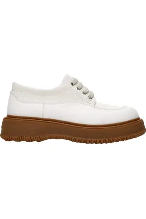 Hogan Buty, Kobieta, Biały, 38 1/2 EU, Botki sznurowane