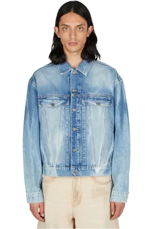 Guess Kurtki, Mężczyzna, Niebieski, L, Denim, Vintage Denim Jacket