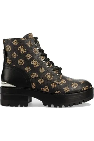 Guess Buty, Kobieta, brązowy, 41 EU, Skóra, Botki Folowe 2