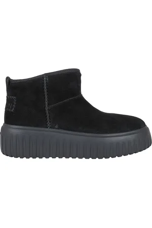 Hogan Buty, Kobieta, Czarny, 40 EU, Zamsz, Zamszowe Botki z Kożuszkiem