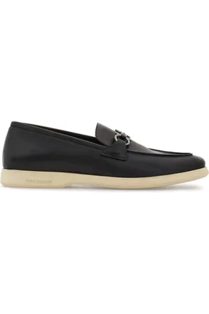 Salvatore Ferragamo Buty, Mężczyzna, Czarny, 39 1/2 EU, Skóra, Skórzane baleriny z cielęcej skóry z migdałowym noskiem