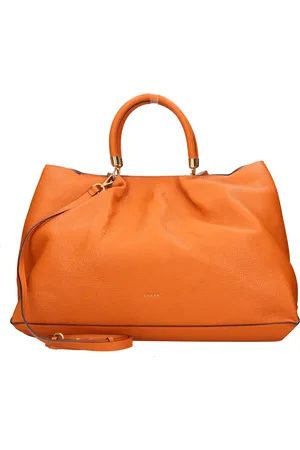 Guess Torebki, Kobieta, Pomarańczowy, ONE SIZE, Skóra, Skórzana torba Borsone-Max Shopper