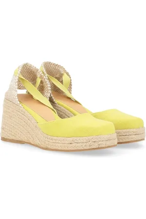 Castaner Buty, Kobieta, Żółty, 36 EU, Płócienne Espadryle na Koturnie