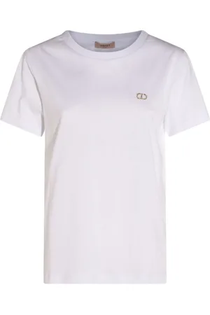 Twin-Set Koszulki, Kobieta, Biały, XS, Białe T-shirty i Pola