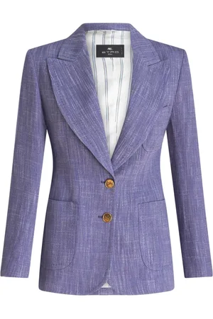 Etro Kurtki, Kobieta, Niebieski, XS, Poliester, Casual Blazer