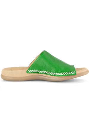 Gabor Buty, Kobieta, Zielony, 36 EU, Skóra, Klapki Comfort