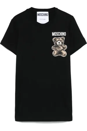 Moschino Koszulki, Kobieta, Czarny, S, Casual Bawełniany T-shirt