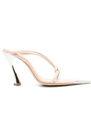 MUGLER Buty, Kobieta, Beżowy, 36 1/2 EU, Stylowe Nude Mules dla Kobiet
