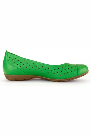 Gabor Buty, Kobieta, Zielony, 44 EU, Skóra, Wygodne skórzane baleriny