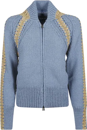 ERMANNO SCERVINO Swetry, Kobieta, Niebieski, S, Bawełna, Jacket