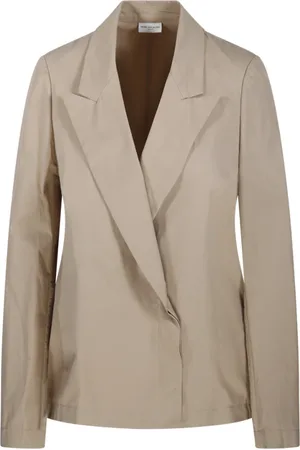 DRIES VAN NOTEN Kurtki, Kobieta, Beżowy, M, Bawełna, Koszula Sand Caplana