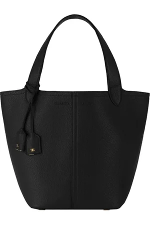 Elisabetta Franchi Torebki, Kobieta, Czarny, ONE SIZE, Czarny Złoty Detal Logo Dodatek
