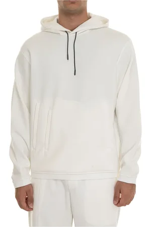 Emporio Armani Bluzy, Mężczyzna, Biały, M, Bawełna, Casualowa bawełniana bluza