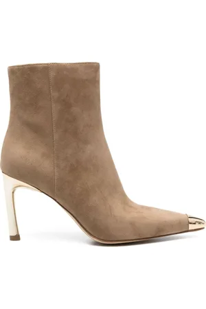 Michael Kors Buty, Kobieta, Beżowy, 38 EU, Beżowe botki z rzeźbionym obcasem