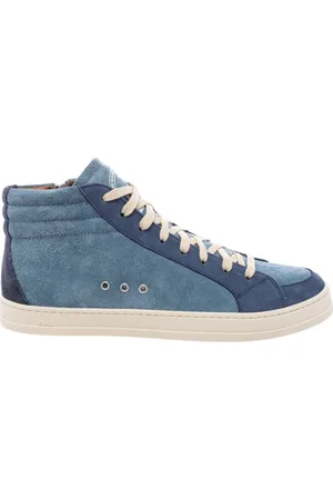 P448 Buty, Mężczyzna, Niebieski, 41 EU, Skóra, Niebieskie Buty do Skate z Bocznym Zamkiem
