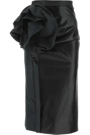 Maison Margiela Spódnice, Kobieta, Czarny, S, Bawełna, Spódnica Midi