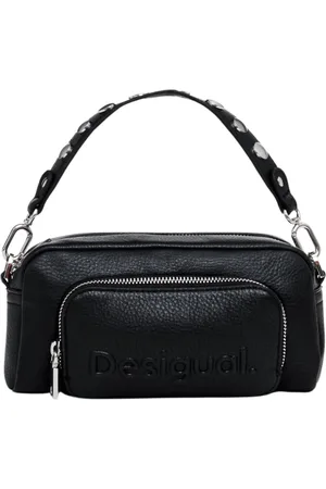 Desigual Torebki, Kobieta, Czarny, ONE SIZE, Czarna Torba na Ramię Zippée