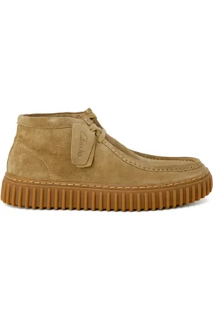 Clarks Buty, Mężczyzna, Beżowy, 46 EU, Skóra, Torhill Hi Dksand Skórzane Buty