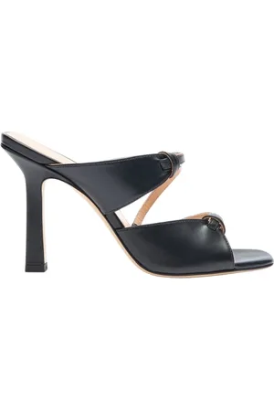 Scarosso Buty, Kobieta, Czarny, 37 1/2 EU, Skóra, Zoe Heeled Mules