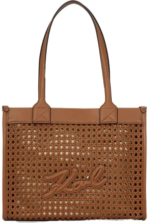 Karl Lagerfeld Torebki, Kobieta, brązowy, ONE SIZE, Torby k/skuare md tote pleciona a 2w 30052 ciemna