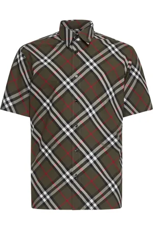 Burberry Koszule, Mężczyzna, Wielobarwność, M, Bawełna, Stylowa koszula z krótkim rękawem