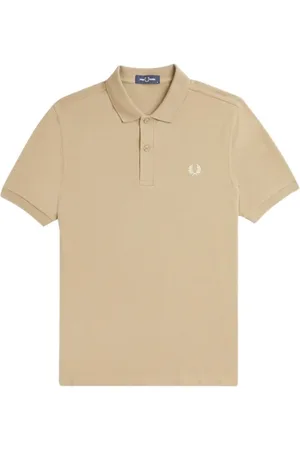 Fred Perry Koszulki, Mężczyzna, Beżowy, 2XL, Bawełna, Koszulka Polo z Haftem