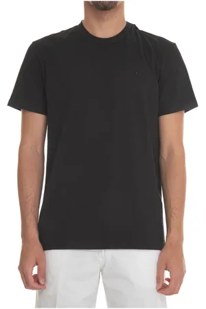 Hogan Koszulki, Mężczyzna, Czarny, S, Bawełna, Logo T-shirt z krótkim rękawem z bawełny