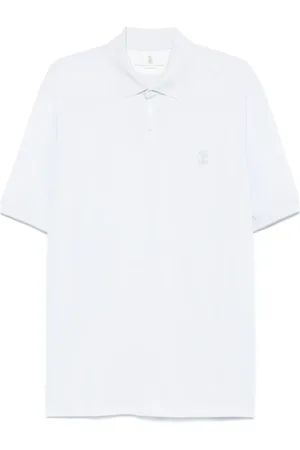 Brunello Cucinelli Koszulki, Mężczyzna, Biały, L, Bawełna, Polo Shirt